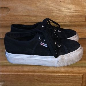 Superga 2790 Black Platform Sneakers